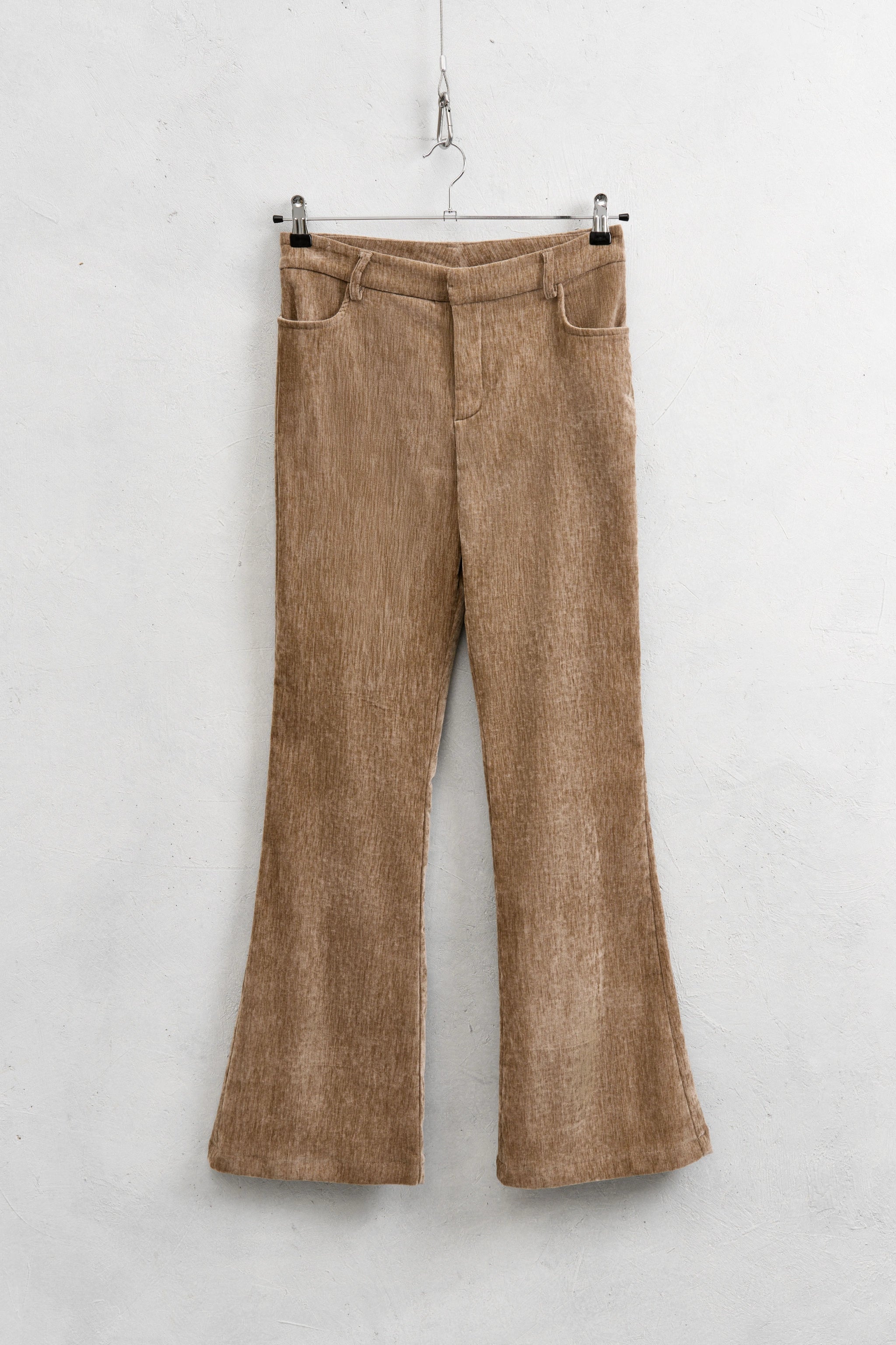 Pantalone a zampa in velluto